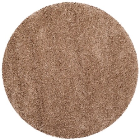 Safavieh Shag Power Loomed Round Area Rug, Dark Beige - 10 x 10 ft. SG180-1414-10R